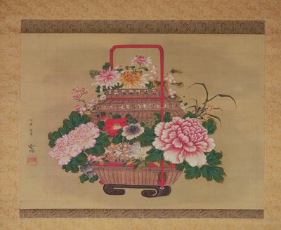 Basket of flowers, 1837 by Abe Kan Torin